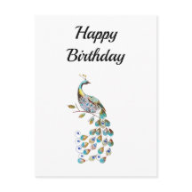 Pavão | Feliz Aniversário | Minimal 