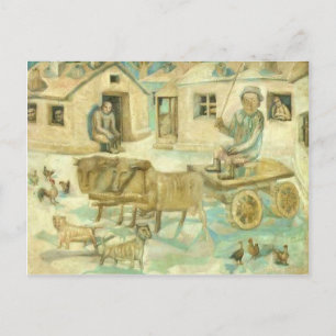Cartão Postal Pavel Filonov-Oxen. Cena da Vida dos Salvos