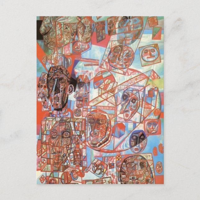 Cartão Postal Pavel Filonov - Um Homem no Mundo (Frente)