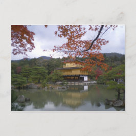 Cartão Postal Pavilhão de ouros em Quioto, Japão