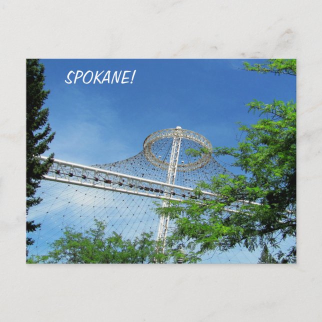 Cartão Postal Pavilhão dos EUA de Spokane no Riverfront Park (Frente)
