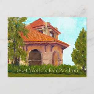 Cartão Postal Pavilhão Histórico da Feira Mundial de 1904 - St L