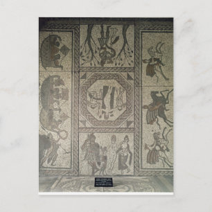Cartão Postal Pavimento mosaico da vila romana em Low