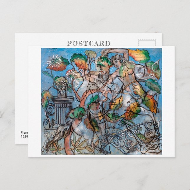 Cartão Postal Pavonia | Francis Picabia | (Frente/Verso)