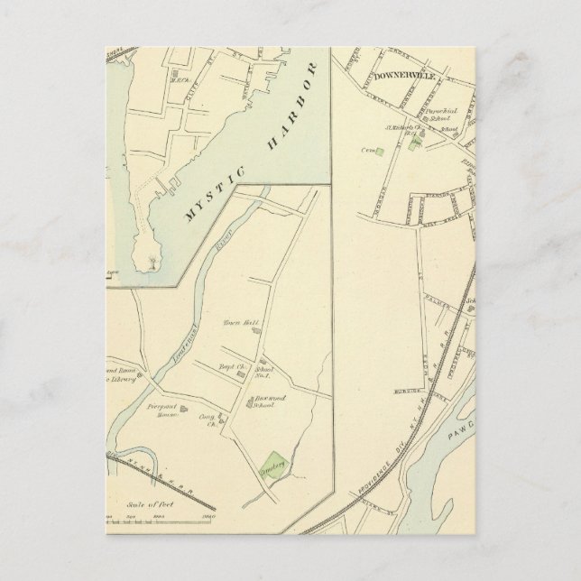 Cartão Postal Pawcatuck, Noank, Lyme (Frente)