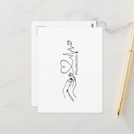 Cartão Postal Pawfection One-Line Art – Minimalist Dog Lover