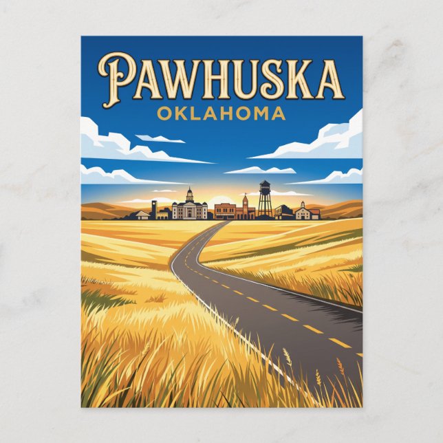 Cartão Postal Pawhuska EUA (Frente)