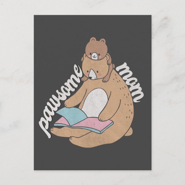 Cartão Postal Pawsome Mãe (Frente)