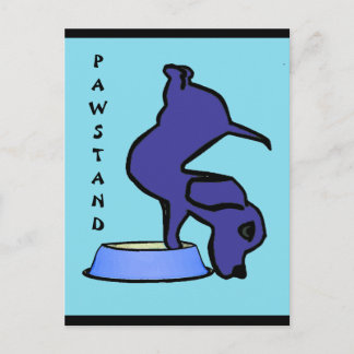 Cartão Postal PAWSTAND - Cartão-postal engraçado para Yoga