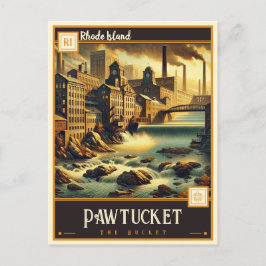Cartão Postal Pawtucket, Rhode Island | Vintage