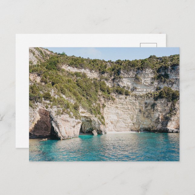Cartão Postal Paxos Caves Greece Coastal Postcard (no text) (Frente/Verso)