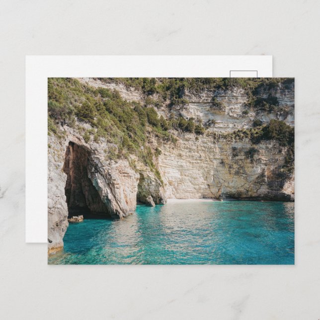 Cartão Postal Paxos Caves Greece Coastal Postcard (no text) (Frente/Verso)