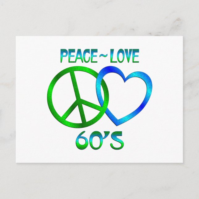 Cartão Postal Paz - Amor 60 (Frente)