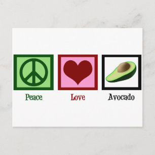 Cartão Postal Paz Amor Abacate
