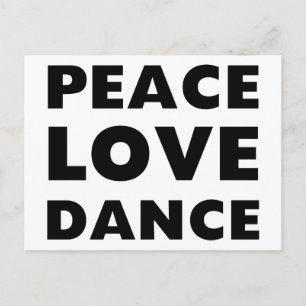 Cartão Postal Paz Amor Dança