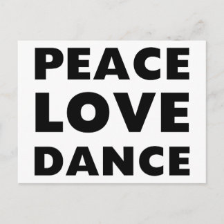 Cartão Postal Paz Amor Dança