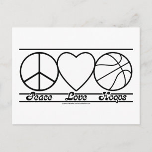 Cartão Postal Paz, amor e alças