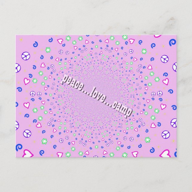 Cartão Postal Paz, Amor e Campo (Frente)