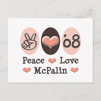 Cartão Postal Paz Amor McPalin 08