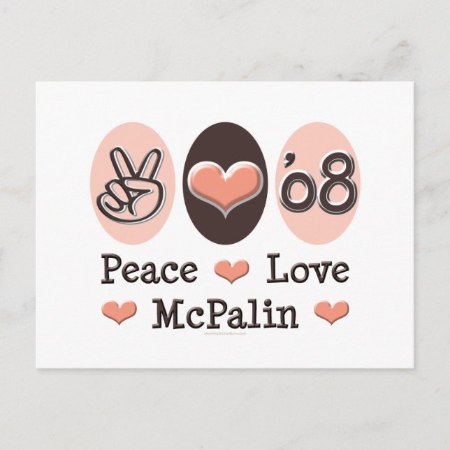Cartão Postal Paz Amor McPalin 08 (Frente)