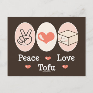 Cartão Postal Paz Amor Tofu