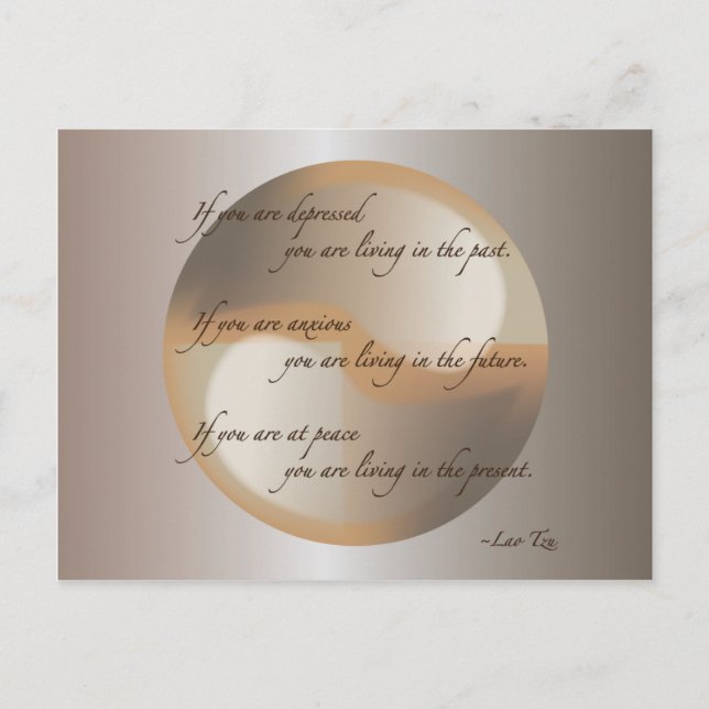 Cartão Postal Paz de Lao Tzu (Frente)