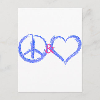 Cartão Postal Paz e Amor