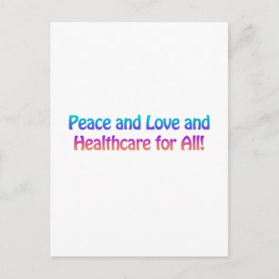 Cartão Postal Paz e Amor e Saúde para Todos