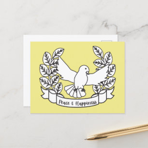CARTÃO POSTAL PAZ E FELICIDADE