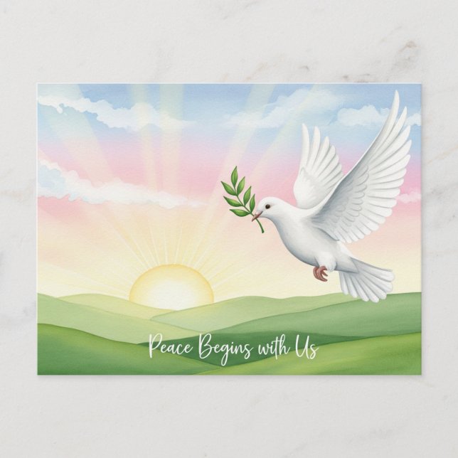 Cartão Postal Paz Mundial Internacional (Frente)