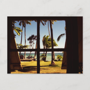 Cartão Postal Pcn da cena de praia de Fiji tropical