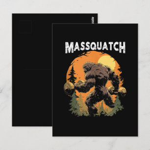 Cartão Postal Pé Grande Massquatch Engraçado