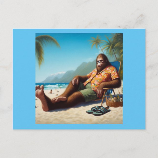 Cartão Postal Pé Grande na Praia (Frente)