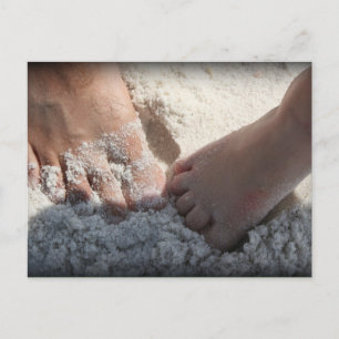 Cartão Postal Pé Grande Pé Pequeno no golfe da Praia da Flórida