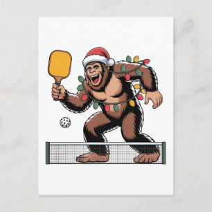 Cartão Postal Pé Grande Sasquatch Pickleball Natal 2026