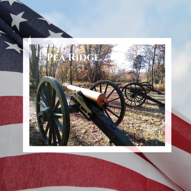 Cartão Postal Pea Ridge, Canhões nas Folhas de outono (Criador carregado)