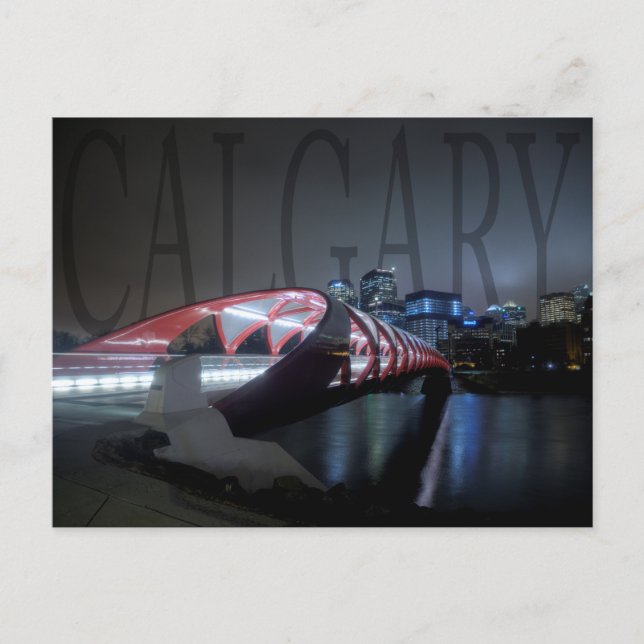 Cartão Postal Peace Bridge, Calgary (Frente)