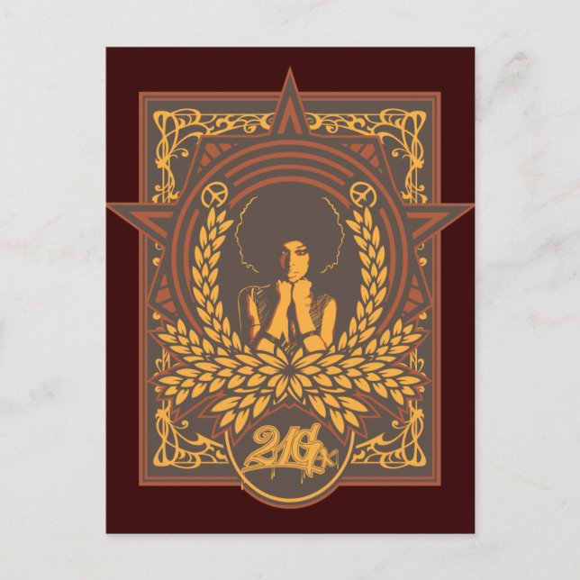 Cartão Postal Peace Funk Afro (Frente)