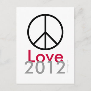 Cartão postal Peace Love 2012