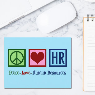 Cartão Postal Peace Love Human Resources HR