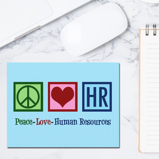 Cartão Postal Peace Love Human Resources HR (Criador carregado)