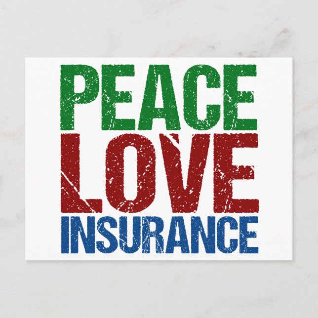 Cartão Postal Peace Love Insurance Company (Frente)