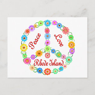 Cartão Postal Peace Love Rhode Island