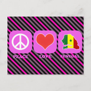 Cartão Postal Peace Love Senegal