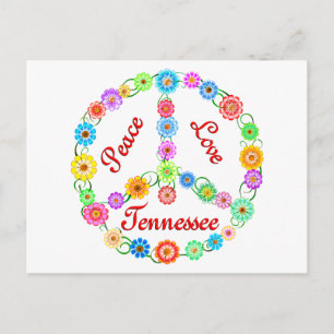 Cartão Postal Peace Love Tennessee