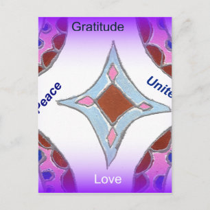 Cartão Postal Peace Love Unity hakuna matata .png