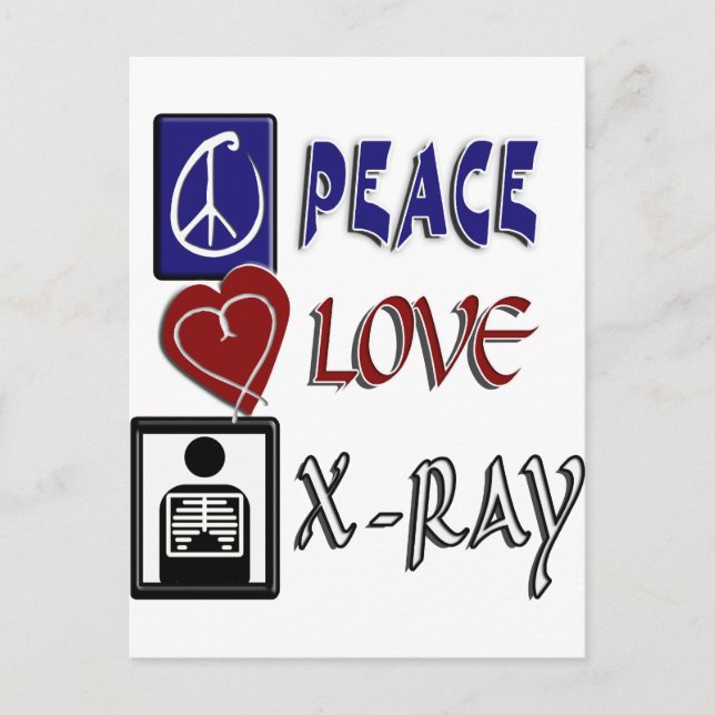 CARTÃO POSTAL PEACE LOVE XRAY (Frente)