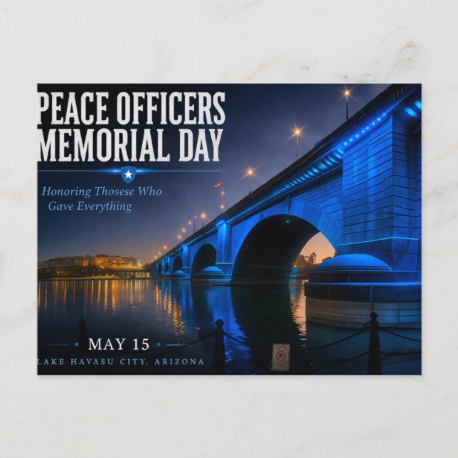 Cartão Postal Peace Officers Memorial Day London Bridge (Frente)