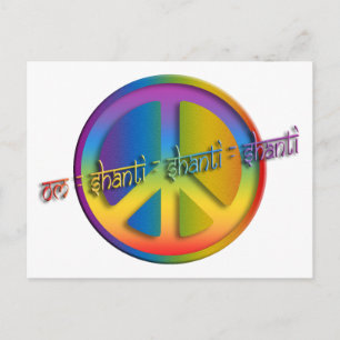 Cartão Postal Peace Om Shanti