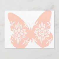Peach Butterfly Floral